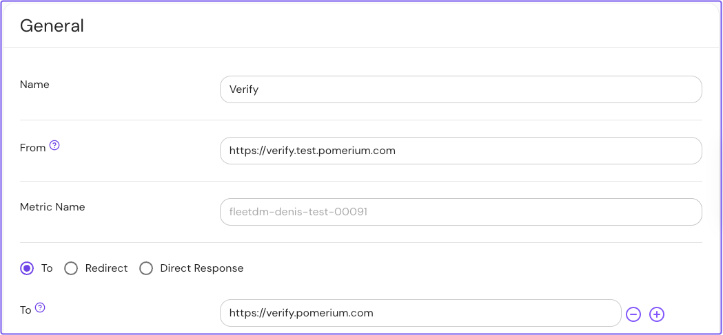 Build a route in the Enterprise Console